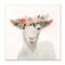 Stupell Industries Springtime Flower Crown Baby Goat Wall Plaque
